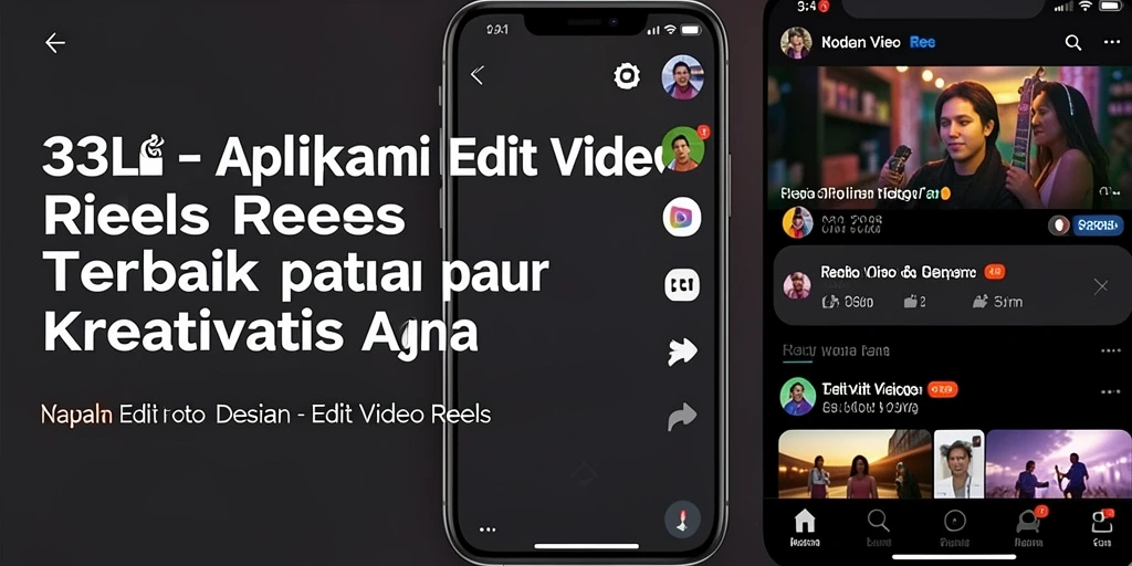 Tampilan antarmuka aplikasi 33L untuk edit video reels yang menarik.