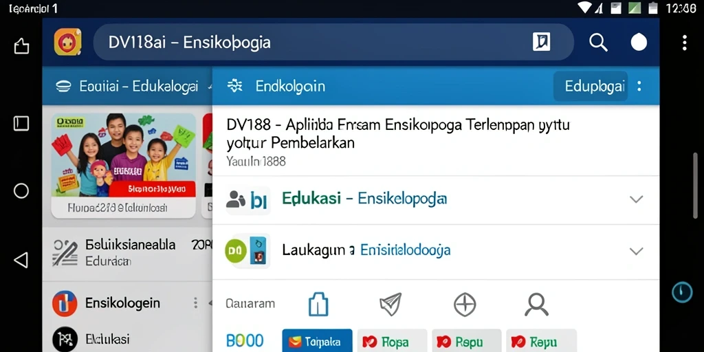 Antarmuka utama DV188 yang menunjukkan fungsi Ensiklopedia.