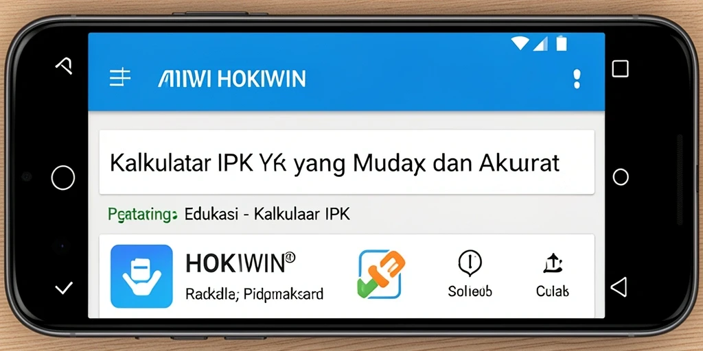 Antarmuka HOKIWIN untuk menghitung Kalkulator IPK yang sederhana dan efisien.