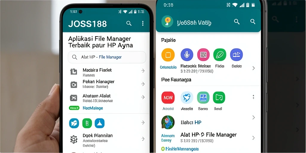 Tampilan antarmuka aplikasi File Manager JOSS188 yang intuitif dan fungsional.