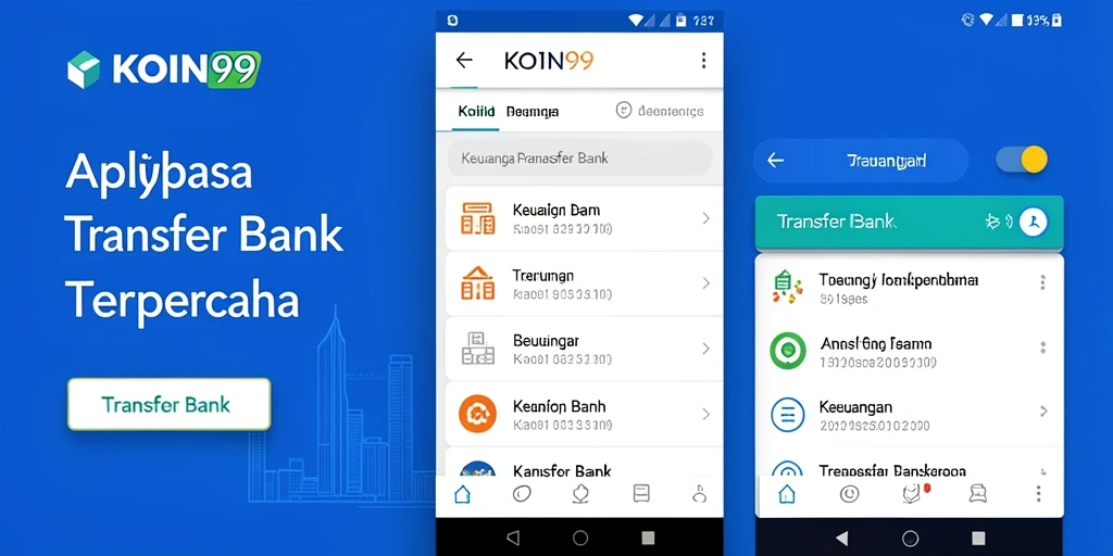 Antarmuka KOIN99 yang sederhana dan fungsional untuk Transfer Bank.