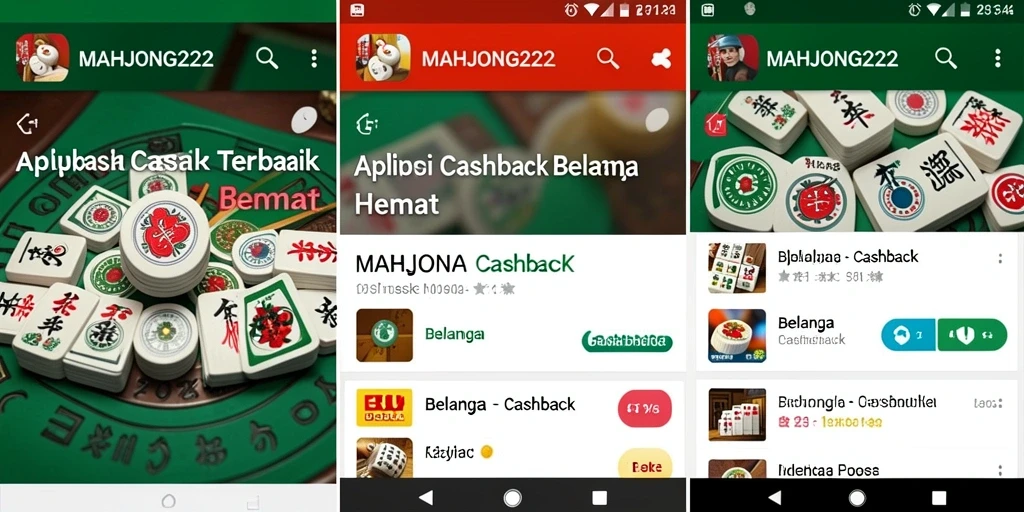 Tampilan antarmuka aplikasi MAHJONG222 yang user-friendly.