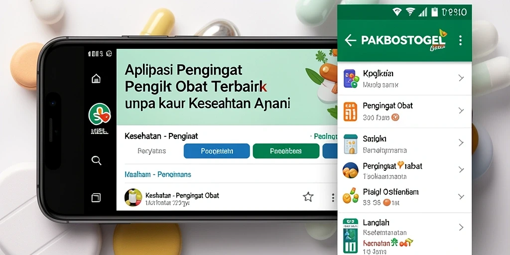 Antarmuka PAKBOSTOGEL yang sederhana dan informatif untuk pengingat obat.