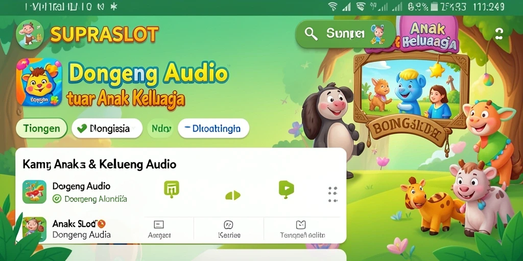 Tampilan antarmuka SUPRASLOT yang menarik dan ramah anak.