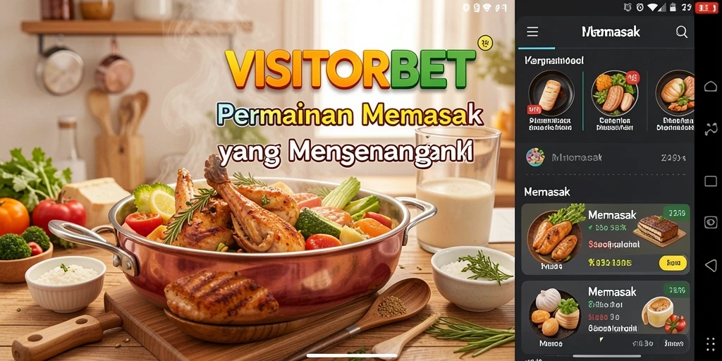 Antarmuka menarik dan fungsional dari VISITORBET saat bermain Memasak.