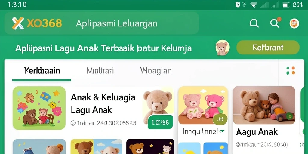 Antarmuka pengguna <strong>XO368</strong> yang ceria dan mendidik untuk anak-anak.